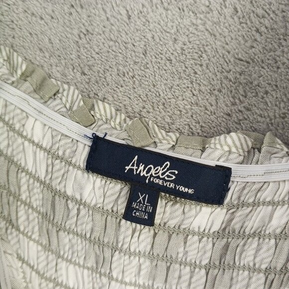 ANGELS Smocked Women Top Size XL(16-18) Woven Casual Pullover Gingham Pattern - Picture 12 of 13